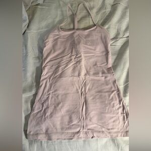 lululemon tank with built in bra, size 4, pastel pink